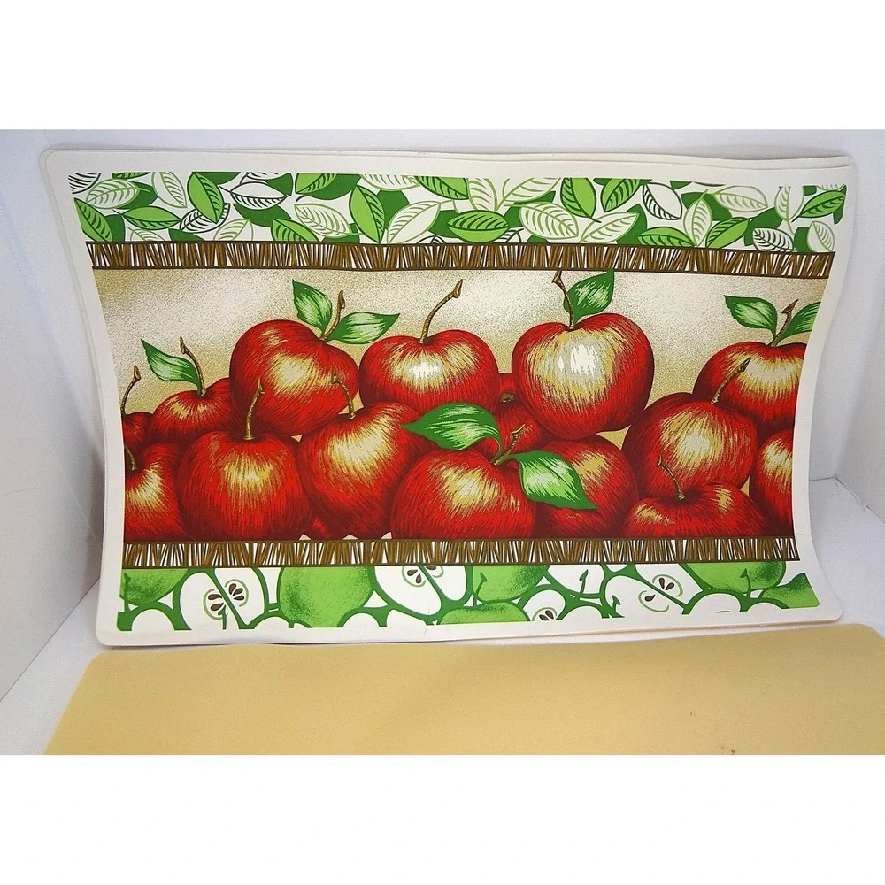 Set of 6 Vintage Red Apple Placemats Table Decor Kitchen Farmhouse Kitchen‎